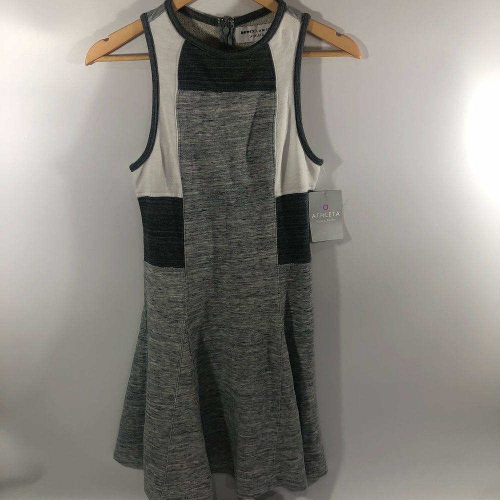 Athleta X Derek Lam Downtown Grey Mini Dress NWT